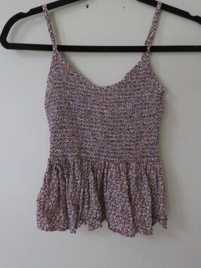 Floral Tank Top BKK Chance size Medium Pink Purple Summer
